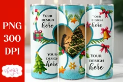 Christmas Photo tumbler wrap for sublimation 20oz Product Image 1