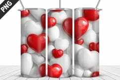 Valentines Love Skinny Tumbler PNG Wrap| Valentines Tumbler Product Image 2