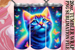 Blissful travels 20oz tumbler wrap, Cat Product Image 1