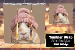 Cozy Winter Animal Wrap for Tumblers 20oz Product Image 1