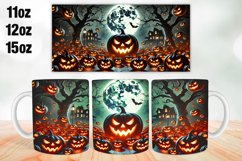 Halloween Pumpkins Mug Wrap Sublimation 11oz, 12oz, 15oz Product Image 1