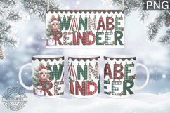 Wannabe Reindeer Mug Wrap - Christmas Mug Sublimation Product Image 1