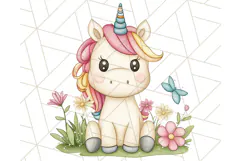 Fairy Tale Unicorn PNG Pastel Magic Clipart, Fantasy Rainbow Product Image 5