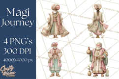 Gifts of the Magi Clip Art, Christian Christmas PNG Clipart Product Image 1