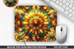 Flowers Mouse Pad Sublimation, Summer Mouse Pad PNG Product Image 1