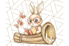 Bookish Animals PNG Clipart with Cozy Reading Elements Product Image 5