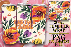 Cozy moments 20oz tumbler wrap, Flower Quote Product Image 1