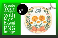 Round Sublimation Keychain - Mom's Day Print Product Image 1