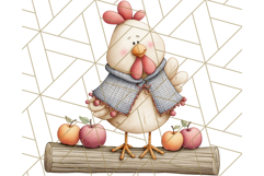 Fall Farm Animal Clipart, Autumn Barnyard PNG Illustrations Product Image 5