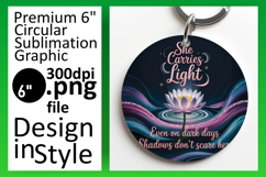 Artistic Keychain Round Design PNG , Religious Product Image 1