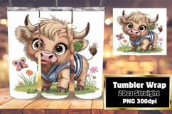 TRENDY 20oz Sublimation Artwork , Cute Cow Product Image 1