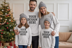 Christmas Family Matching T-Shirt Mockups | Holiday Group Product Image 1