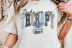 Book Are My Therapy Png, Flower Book Png, Book Png Design Product Image 5
