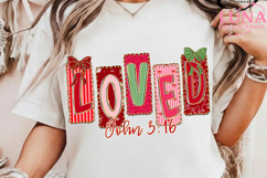 Loved John 3:16 png, Preppy Valentine Png, loved png Product Image 4