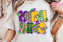 Brushstroke Mardi Gras PNG, Fleur De Lis Coquette PNG Product Image 5