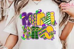 Brushstroke Mardi Gras PNG, Fleur De Lis Coquette PNG Product Image 5