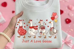 Just A Love Goose Png, Cute Valentine Goose Coquette png Product Image 3