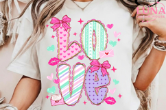 Preppy Valentine's Day love PNG, Coquette Valentine PNG Product Image 4