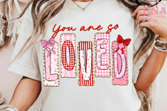 Coquette Bow You Are So Loved PNG, Jesus Valentine Png Product Image 4