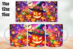 Halloween Pumpkins Mug Wrap Sublimation 11oz, 12oz, 15oz Product Image 1
