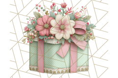 Pastel Christmas Clipart, Mint and Blush Holiday PNG Product Image 5