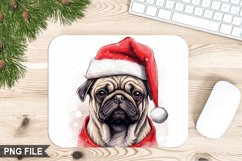 Christmas Dog Sublimation Mouse Pad PNG Design Product Image 1