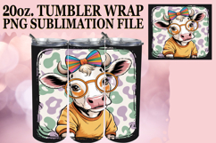 BRIGHT ADVENTURES 20oz TUMBLER WRAP, Cute Cow Product Image 1