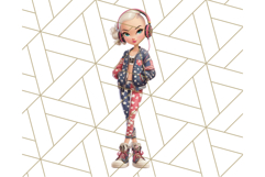 Patriotic Fashion Girl Clipart PNG for 4th of July Product Image 5
