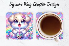 Puppy Mug coaster | Coaster | Sublimation Design Product Image 1