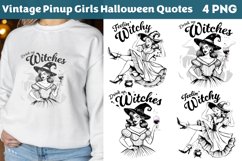 Vintage Pin-up Girls Halloween, Halloween Sublimation Product Image 1
