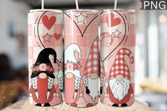 Valentine&#039;s Day Gnome Tumbler Wrap - High Quality 300 Dpi Product Image 1