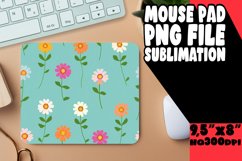 Pastel Boho Flower Parade Mouse Pad Design PNG Product Image 1