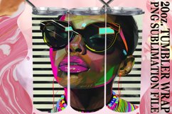 Striped Chic: Portrait Tumbler Sublimation, 20oz Product Image 1