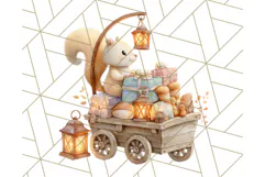 Acorn Village Clipart PNG, Fall Animal Png Product Image 5