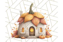 Cottagecore Halloween Clipart Cozy PNG, Autumn Fall Png Product Image 5