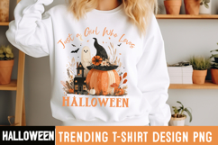 Just a Girl Who Loves Halloween Sublimation PNG Product Image 3