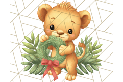 Safari Christmas PNG Clipart, Cute Jungle Animal Art Product Image 5