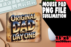 CHEERFUL MOUSE PAD INSPIRATIONAL PNG, Father's Day Product Image 1