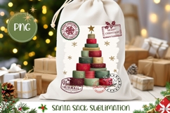 Abstract Christmas Tree Santa Sack Sublimation Product Image 1