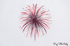 Happy New Year Fireworks Clipart PNG Product Image 1