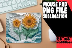 Mouse Pad Sublimation 3D Flower in Hole PNG Product Image 1