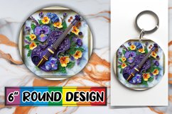 3D Floral Wrap Keychain Spring Tumbler Sublimation Design Product Image 1