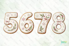 Christmas Cookie Number Clipart Product Image 1