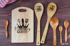 Baking Queen SVG Engraved | Kitchen Quote Product Image 2