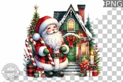 Christmas Santa Sublimation - Clipart PNG Design Product Image 1