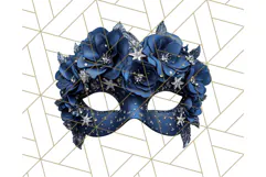 Vintage Garden Masquerade Floral Eye Mask PNG Clipart Product Image 5