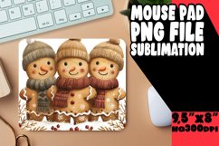 Christmas Gingerbread Mouse Pad Winter Pattern Product Image 1