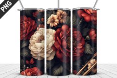 Rose Flowers Tumbler Wrap | Sublimation Design | Tumble PNG Product Image 2