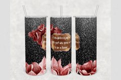 Daughter quote Black Glitter 20oz tumbler sublimation design Product Image 1