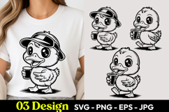 Cute Explorer Chick SVG PNG Product Image 1